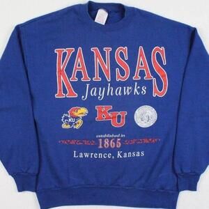 90s Kansas Jayhawks 1865 Retro College Graphic Sweatshirt